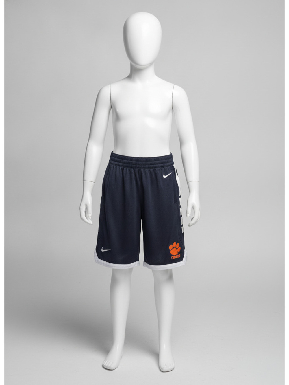 Nike Dri-FIT Tigers Basketball Shorts Navy Blue White Orange Youth Size